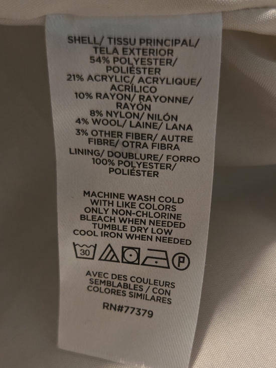 Plaid A-Line Skirt in Beige and Taupe - Picture 4 of 4